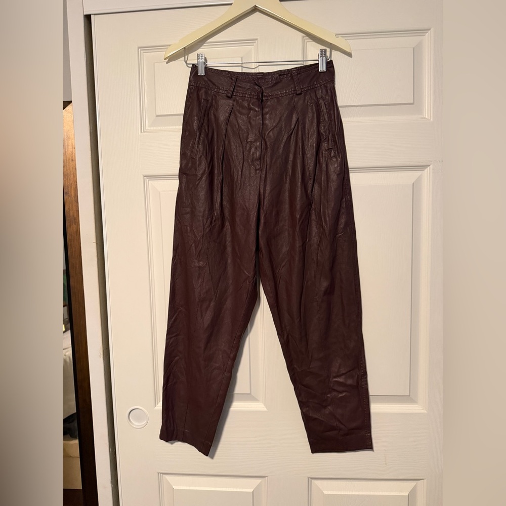 Blank‎ NYC Faux Leather Plum Purple Pants 27 Rock Goth Whimsigoth